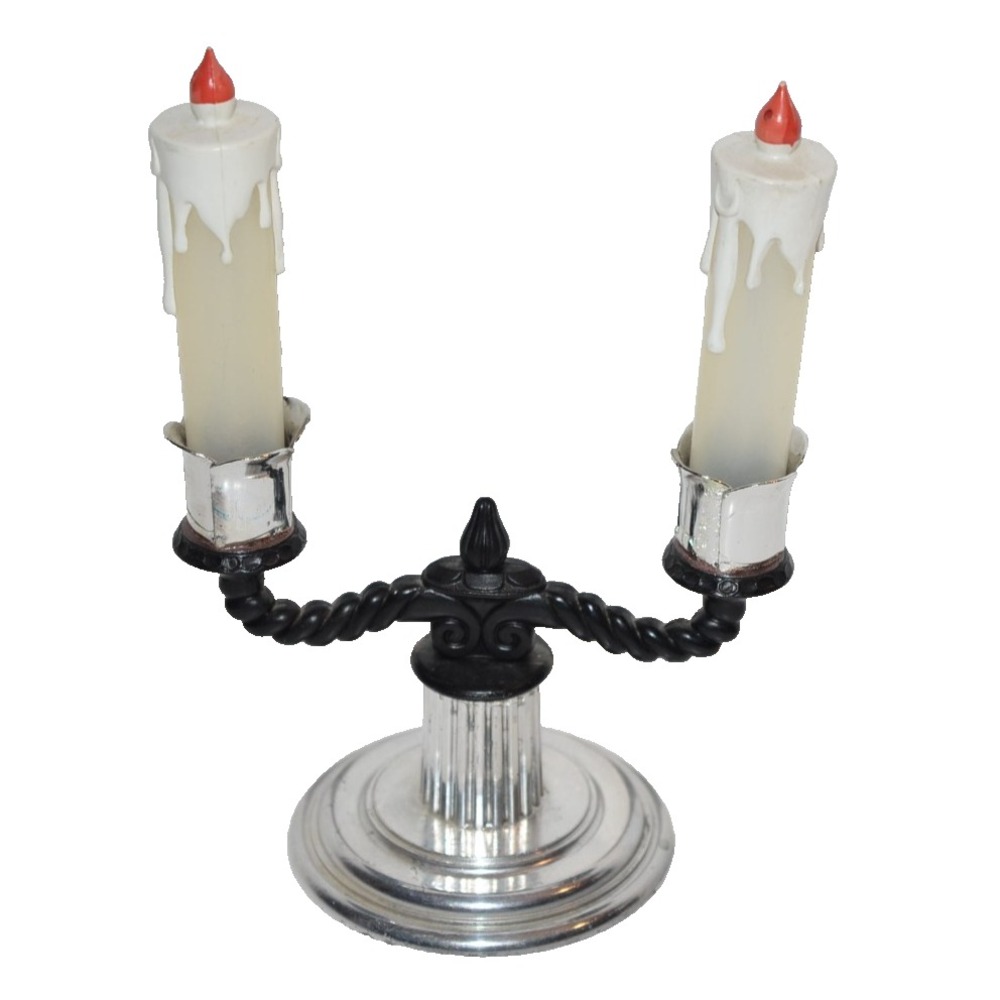 Vtg Candelabra Salt & Pepper Shaker Kitsch Decor Gothic 60's Halloween?
